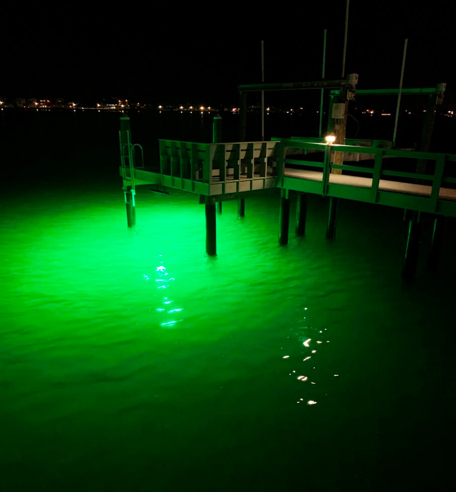Solar Dock Lights – Under Water Green Fishing Lights